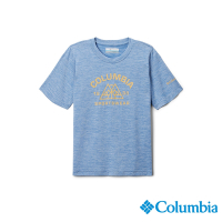 Columbia哥倫比亞 童款-Mount Echo 防曬UPF50快排短袖上衣-藍色  UAB66370BL/IS