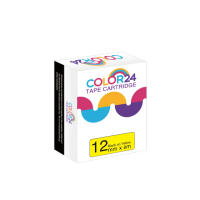 【Color24】for Brother TZ-631/TZe-631 黃底黑字 副廠 相容標籤帶_寬度12mm(適用 PT-H110 / PT-P300BT)