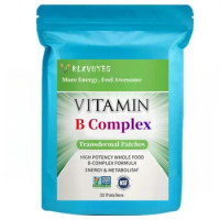 Vitamin B Complex Transdermal Patches, with Vitamin B2, B1, B3, B6, B12, Biotin and Probiotics, 32 P