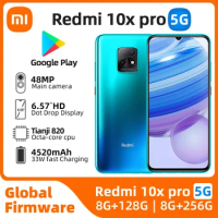 xiaomi redmi 10xpro 5G Android 6.57inch RAM 8GB ROM 256GB MediaTek Dimensity 820 used phone