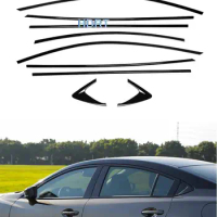 FOR 10PCS New Mazda 6 Window Trim Car Shutter 2018 2019 2020 Mazda6 Body Kit Car Window Refit Black Decoration Accessories M6