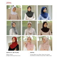 MARSHA HL ZOYA CASUAL BERGO SPORT Nyaman Jilbab Muslim Panjang Instan Kerudung Hitam Sekolah