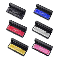 10 holes Harmonica with Storage Case Practical 20 Tone Musical Instrument Play