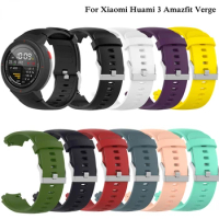 Silicone Straps for Xiaomi Huami 3 Amazfit verge Smart Watch Replacement Band Belt for AMAZFIT VERGE lite A1801 Wrist Bracelet