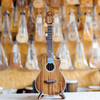 Mauloa Ukulele 26 inch Tenor Acacia Solid Wood Hawaii Guitar Cutaway Uke With Bag/Tuner/Strap/Capo For Professional Player