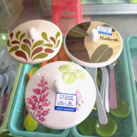 TUTUP GELAS ONYX- MELAMIN - MOTIF.. DIAMETER +- 9CM