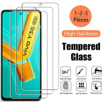 Tempered Glass On For Vivo Y36 5G Global 6.64" 2023 Vivo Y100i Y100 i Power Screen Protective Protector Phone Cover Film