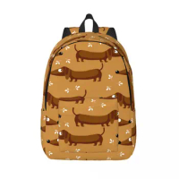Funny Dachshund Dogs Backpack Unisex Travel Bag Schoolbag Bookbag Mochila