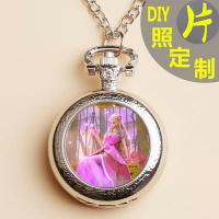 葉懷表羅麗仙子夜蘿莉娃娃齊娜白光瑩冰公主表女孩掛鏈表石英表