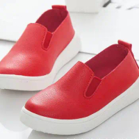 New Boys Girls Shoes Soft Sole Slip On Leather Loafers Shoes Baby Boat Shoes Children Sneakers