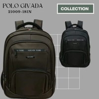 Tas Kunci Polo Milano 21009-18inchi import Ransel Laptop Kunci TSA 3Angka Kombinasi Tas Pria Wanita 