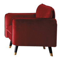 文創集 邁利希北歐風絨布單人座沙發椅(二色可選)-83x74xx79.5cm免組