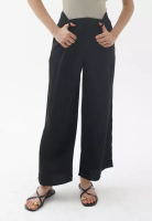 MISSISSIPPI Mississippi Wide Leg Trousers Celana Wanita LIN000553M Hitam