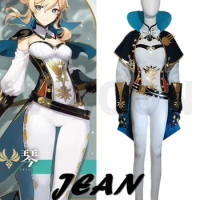 Game Genshin Impact Jean Cosplay Costume New Suit Uniform Halloween Carnival Role Play Party Outfit For Women Girls Xs-xxl