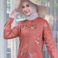 Gamis Dannis Warna Teracotta