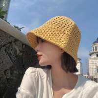 Summer Hollow Fisherman Hat Female Breathable Thin UV-proof Sun Hat Fashion Basin Hat