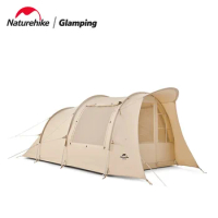 Naturehike New Eaves Cotton Tunnel Tent Outdoor Camping One Bedroom Living Room Cotton Tunnel Tent Leisure Sun Protection Tent