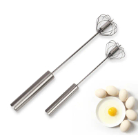 Stainless Steel Semi-Automatic Egg Beater Cream Egg Beater Manual Egg Beater Home Filled Egg Beater