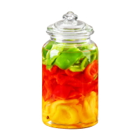 玻璃密封罐蜂蜜檸檬瓶廚房調味瓶泡菜壇子帶蓋腌制儲物罐大玻璃瓶