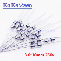 200pcs/lot 3.6*10MM With Lead Pin Glass Tube Fast Fuse 250V 3.6*10 F 0.5A 1A 1.5A 2A 2.5A 3A 3.15A 4A 5A 6.3A 8A 10A 12A 15A