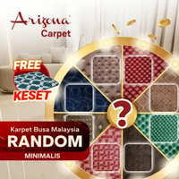 ZS - [190x270cm] Free Sajadah Arizona Carpet Cosmo Love Karpet Busa Malaysia Arizona Motif Minimalis