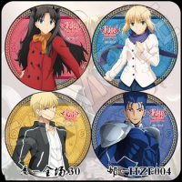 ZXFJXR 58MM Fate Grand Order Fate saber Fate/Grand Shirou Saber/Altria Round Badge Brooch In Backpack Badges