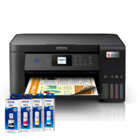 【EPSON】官方直營 搭1組T03Y原廠1黑3彩墨水★L4260 高速三合一WIFI連續供墨印表機(2年保固組)