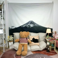富士山背景布 ins日式簡約臥室床頭掛布租房改造宿舍墻布壁布掛毯