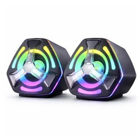 Speaker Komputer Laptop K2060 RGB LED Digital Speaker 2.0 – USB Powered Gaming Speaker 6W Plug and P