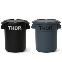 【THOR】收納桶12L-含蓋 多功能塑膠圓桶 工業風格圓筒收納箱 植栽盆垃圾桶清潔桶 官方授權 塑膠桶
