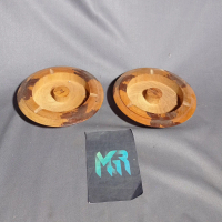 ASBAK KAYU LANCIP BESAR Motif Bulat Bubut Tempat Sampah Abu Natural Tradisional Dengan Desain Unik D