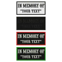 Custom IN MEMORY OF Name Text Embroidery Patch With Iron on and Hook Backing for for Clothes DIY Accessories Supplies
