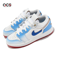 Nike Air Jordan 1 Low SE GS 大童鞋 女鞋 白 藍 紅 漸層 AJ1 FN8895-141