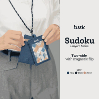 Tuskbag Sudoku Lanyard Flip Magnet - Gantungan kartu dua sisi muat hingga 5 kartu Dilengkapi magnet 
