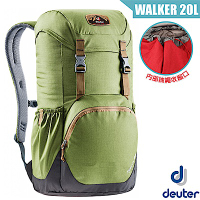 德國 Deuter WALKER 20 輕量透氣休閒旅遊背包20L_綠/灰
