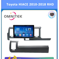OMNITEK Car Radio For TOYOTA HIACE 2010-2018 RHD Android Multimedia Player 8 Core DVD GPS Navigation Stereo Carplay
