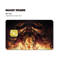 Magic Shark Cartoon Tiger Cool Game GTA5 PVC 2.5D Stereo No Fade Skin Sticker Film Case for Credit Debt Card