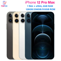 iPhone 12 Pro Max 128/256/512GB Unlocked 5G 12pro Max Original Mobile Phone 6.7" OLED RAM 6GB A14 Bionic IOS Face ID NFC eSIM