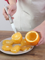 橙子抽芯取肉器304不銹鋼開臍橙剝皮工具做香橙牛奶布丁碗挖核刀