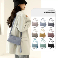 Double-layer crossbody bag 2025 new women's crossbody bag, fashionable and trendy nylon bag, simple