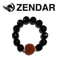 【ZENDAR】頂級天然紅珊瑚直側球黑瑪瑙白水晶手鍊(113450)