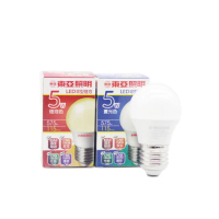 【東亞照明】6入組 LED燈泡 5W 白光 黃光 全電壓 E27 球泡燈