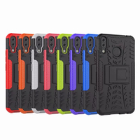 華碩ASUS ZenFone 5Z /ZS620KL炫紋支架手機殼 輪胎紋防摔防撞時尚保護殼