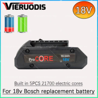 18V 10000mAh Li-Ion Battery Procore1600A016GB for Bosch 18Volt Max Cordless PowerTool Drill Bit 21700 Cells Built-in