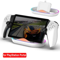 Type-C Handheld Console Charging Base Single Seat Game Accessories Dock Station RGB Light High Speed for Playstation 5 Portal