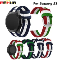 Replacement Fine Woven Nylon Adjustable Replacement Band Sport Strap for Samsung Gear S3 Frontier / S3 Classic Watch band Strap