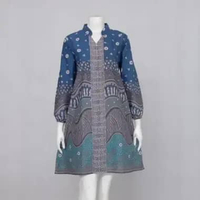TUNIK NHARU BATIK LENGAN BALON JUMBO | AYU BELLANI DRESS BATIK BUSUI FRIENDLY -LANGITJUA BATIK SOLO 