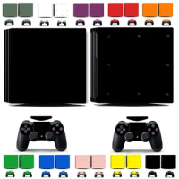 10 Pure Clean Solid Colors Vinyl Skin Sticker for Sony PS4 Pro PlayStation 4 Pro and 2 controller Skins Stickers