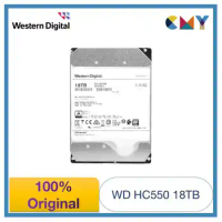 100% Original Western Digital WD 18TB 3.5 HDD NAS Enterprise Hard Drive SATA 7200 rpm HC550 WUH721818ALE6L4