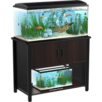 Metal Aquarium Stand with Cabinet for Fish Tank Accessories Storage, 40 Gallon, Turtle/ Reptile Terrariums